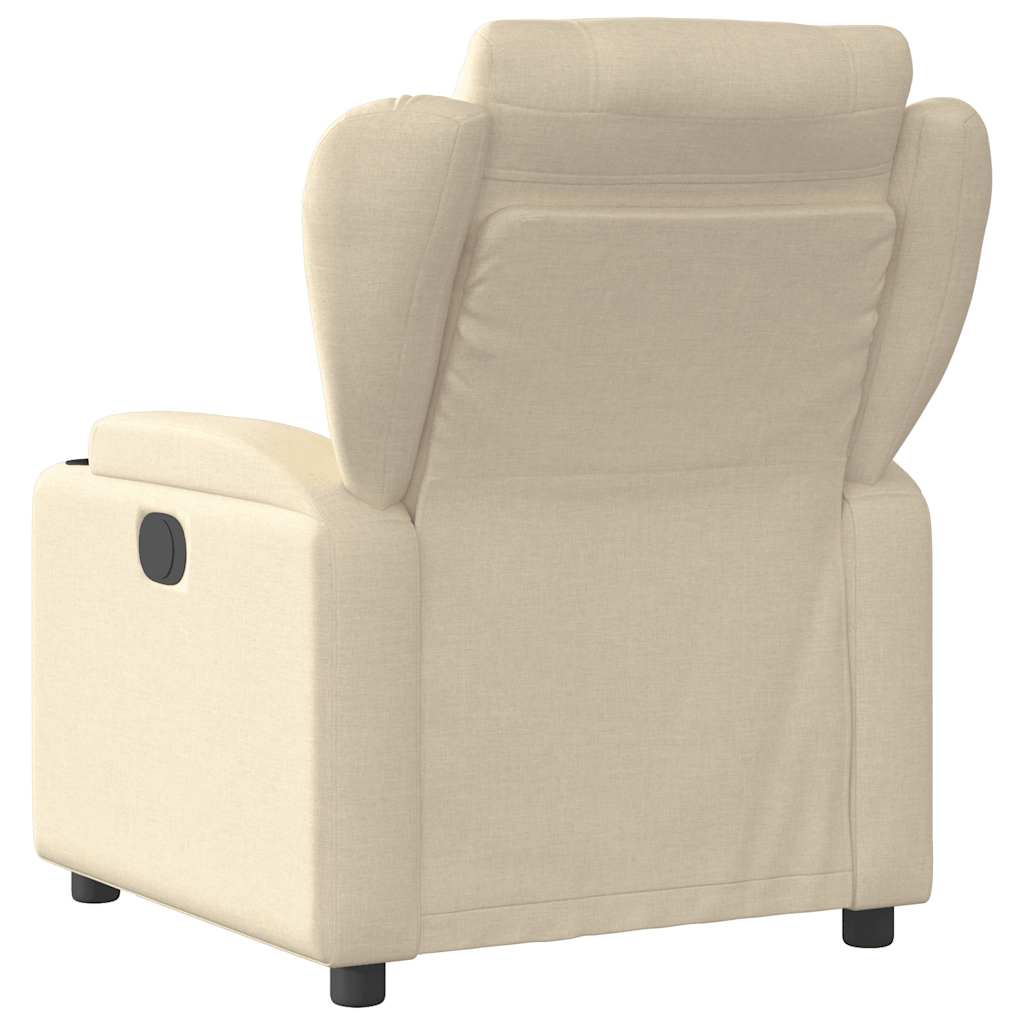 Massagestoel elektrisch verstelbaar stof crèmekleurig is nu te koop bij PeponiXL, paradijselijk wonen!
