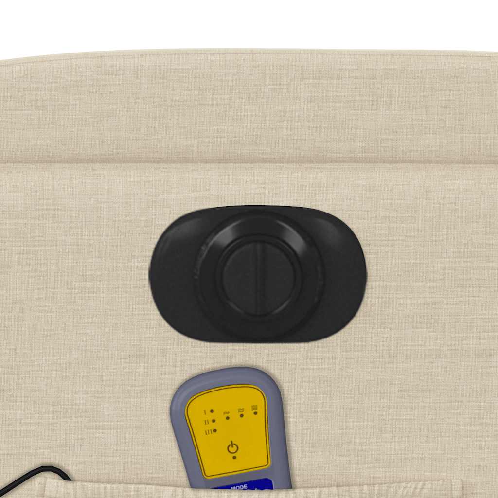 Massagestoel elektrisch verstelbaar stof crèmekleurig is nu te koop bij PeponiXL, paradijselijk wonen!