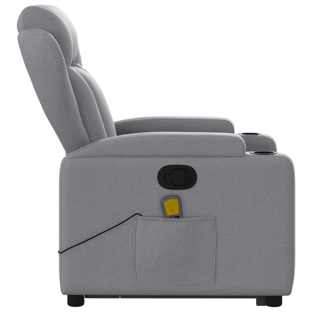 Sta-op-massagestoel verstelbaar stof lichtgrijs is nu te koop bij PeponiXL, paradijselijk wonen!