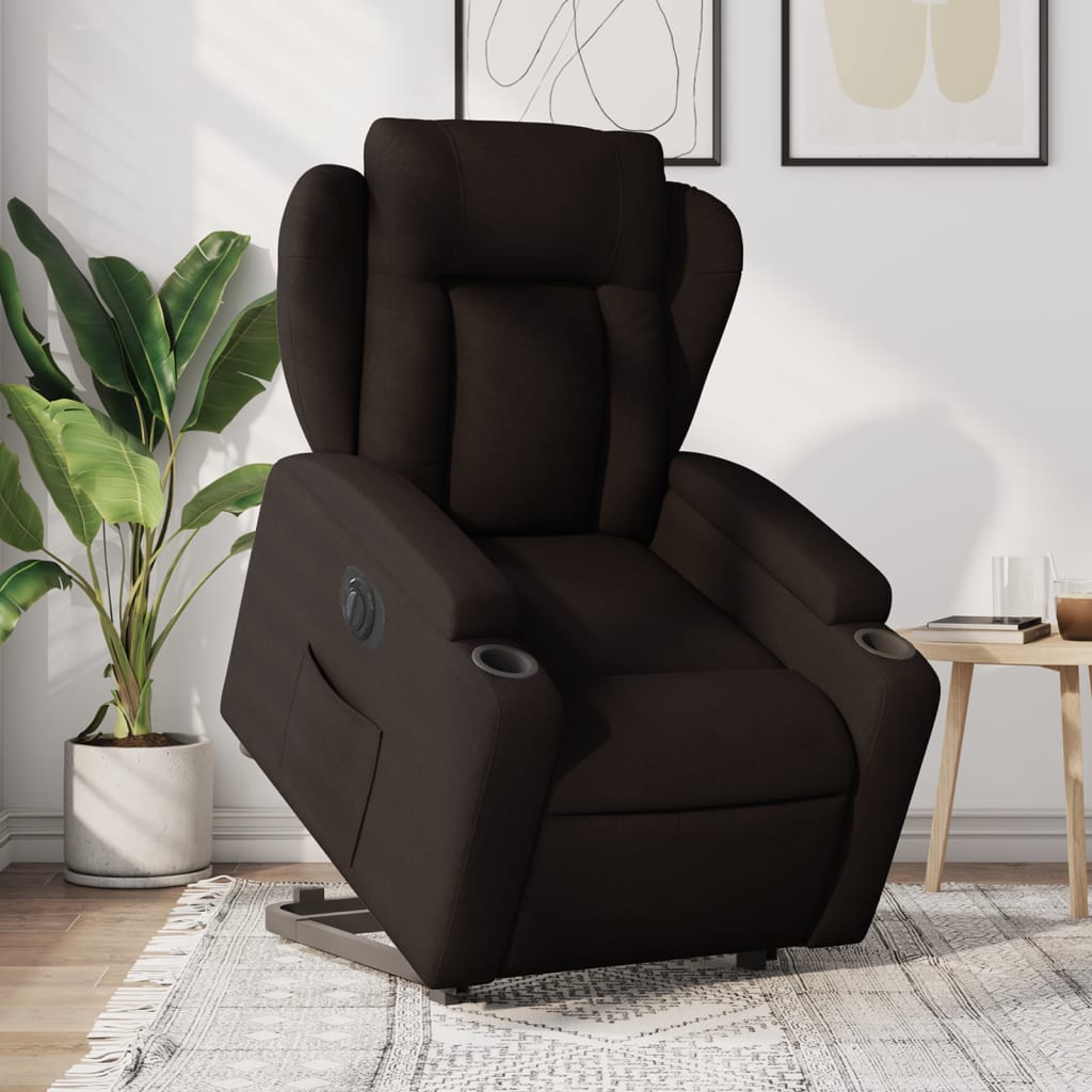 Sta-op-stoel elektrisch stof donkerbruin is nu te koop bij PeponiXL, paradijselijk wonen!