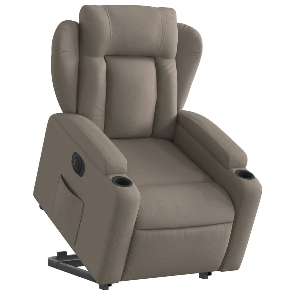 Sta-op-stoel elektrisch verstelbaar stof taupe is nu te koop bij PeponiXL, paradijselijk wonen!