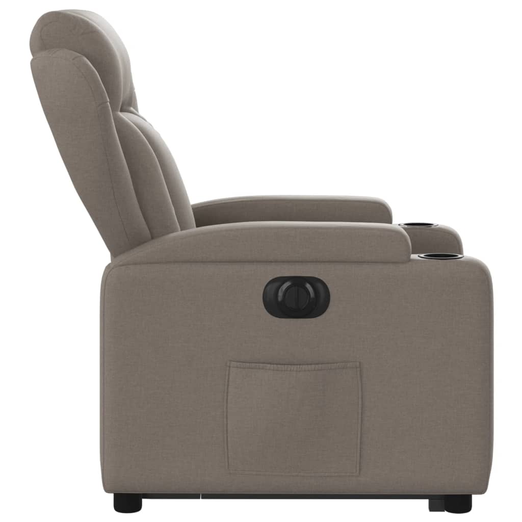 Sta-op-stoel elektrisch verstelbaar stof taupe is nu te koop bij PeponiXL, paradijselijk wonen!