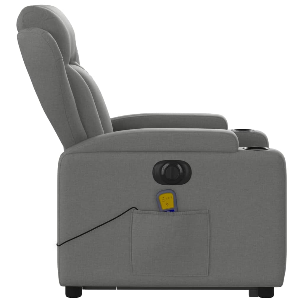 Sta-op-massagestoel elektrisch verstelbaar stof donkergrijs is nu te koop bij PeponiXL, paradijselijk wonen!