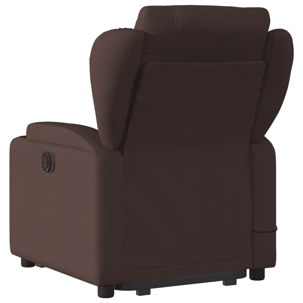 Sta-op-massagestoel elektrisch verstelbaar stof donkerbruin is nu te koop bij PeponiXL, paradijselijk wonen!