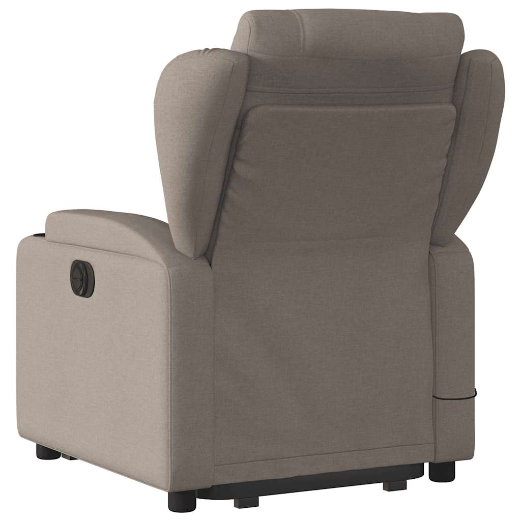 Sta-op-massagestoel elektrisch verstelbaar stof taupe is nu te koop bij PeponiXL, paradijselijk wonen!