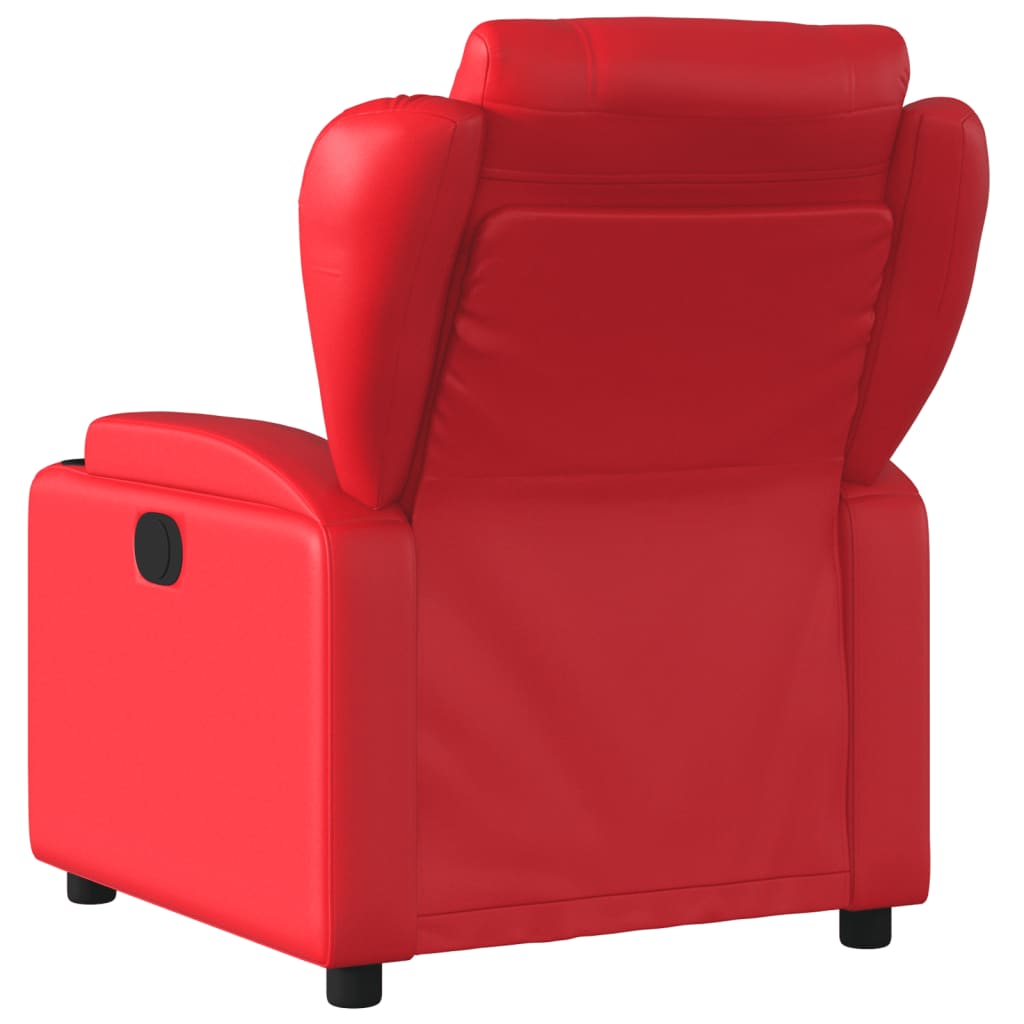 Fauteuil verstelbaar elektrisch kunstleer rood is nu te koop bij PeponiXL, paradijselijk wonen!