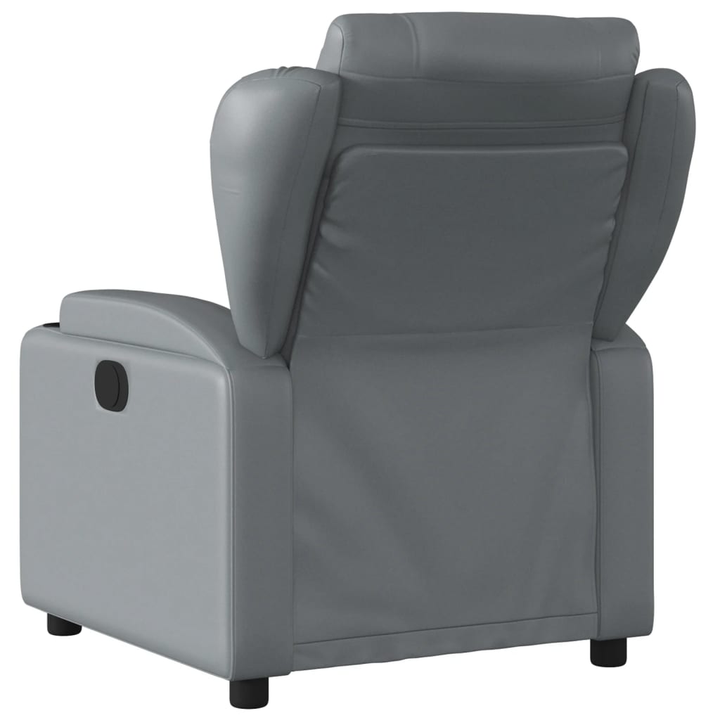 Massagestoel verstelbaar elektrisch kunstleer grijs is nu te koop bij PeponiXL, paradijselijk wonen!