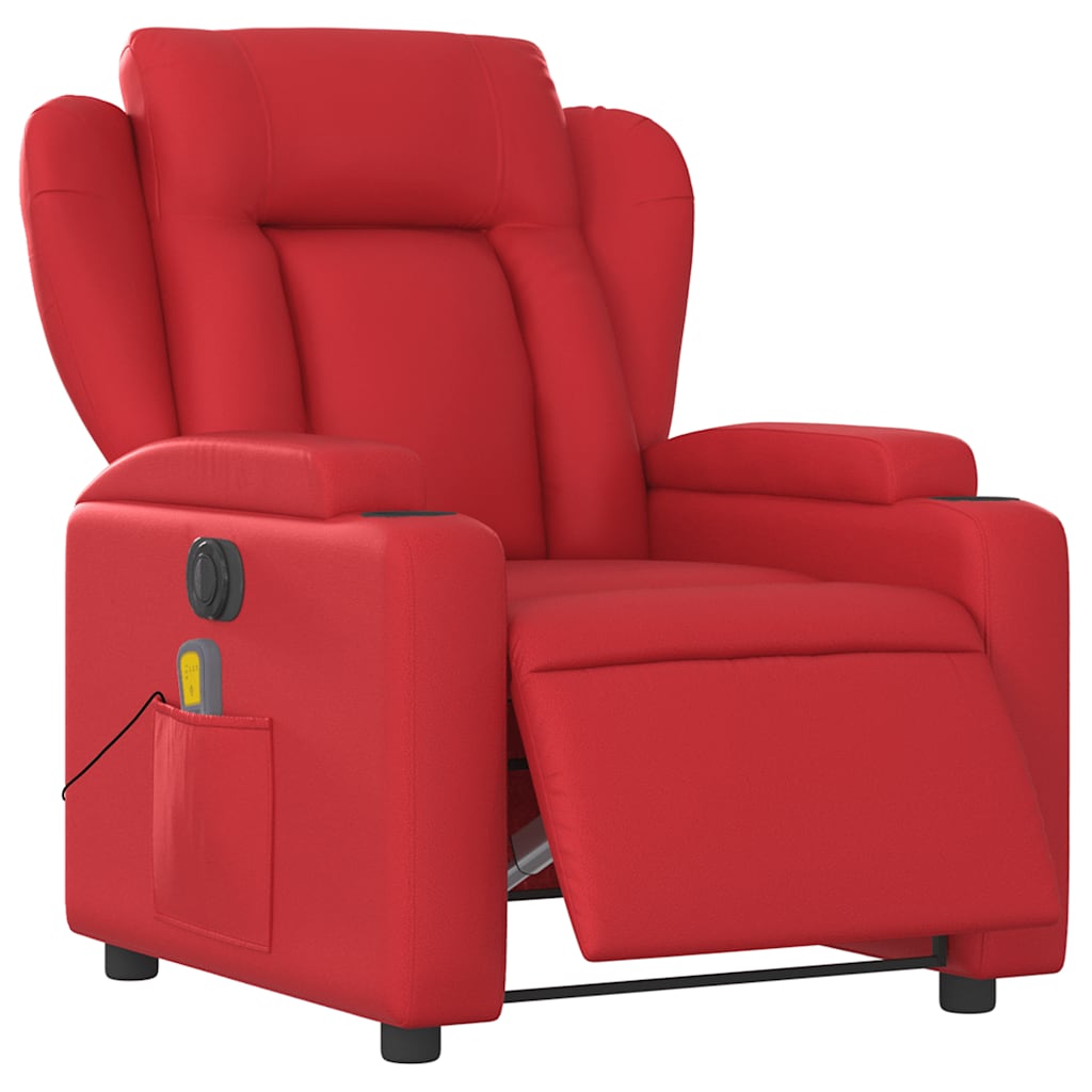 Massagestoel verstelbaar elektrisch kunstleer rood is nu te koop bij PeponiXL, paradijselijk wonen!