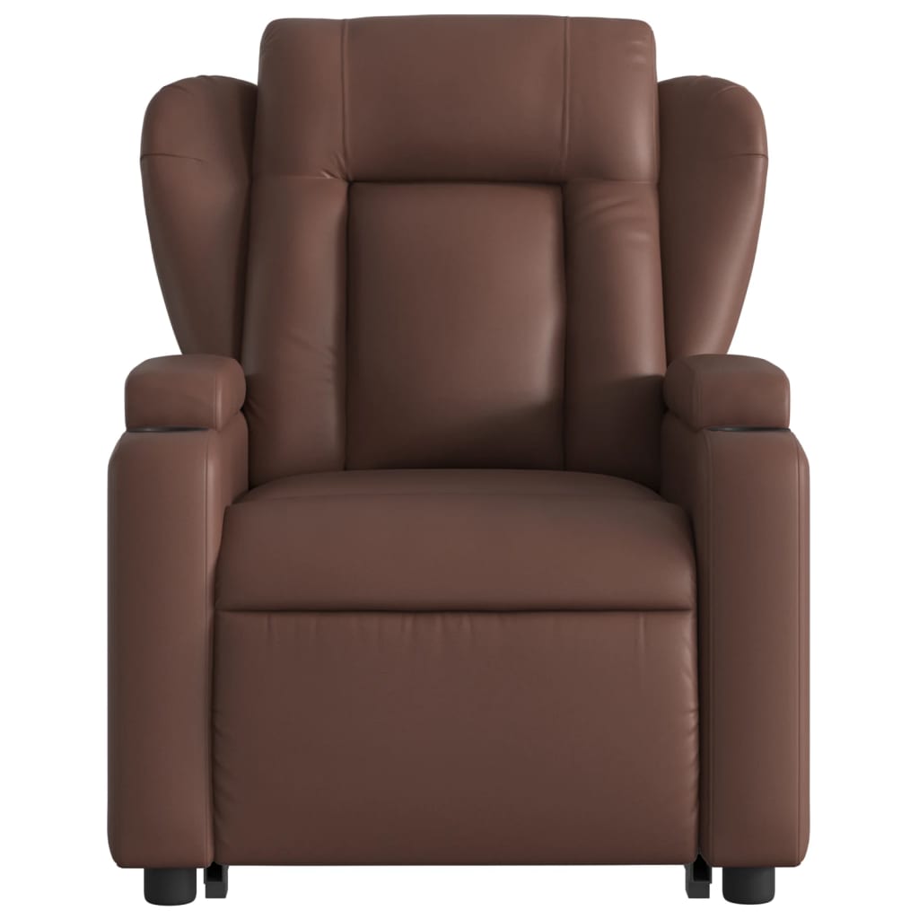 Sta-op-fauteuil verstelbaar kunstleer bruin is nu te koop bij PeponiXL, paradijselijk wonen!