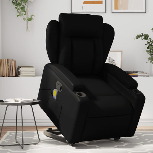 Sta-op-massagestoel verstelbaar kunstleer zwart is nu te koop bij PeponiXL, paradijselijk wonen!