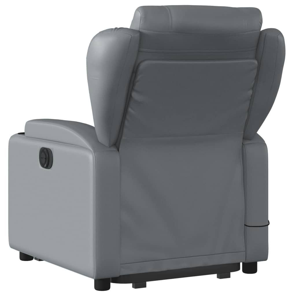 Sta-op-massagestoel verstelbaar kunstleer grijs is nu te koop bij PeponiXL, paradijselijk wonen!