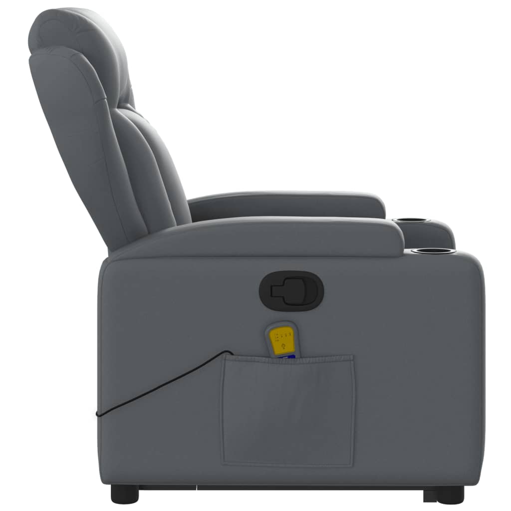 Sta-op-massagestoel verstelbaar kunstleer grijs is nu te koop bij PeponiXL, paradijselijk wonen!