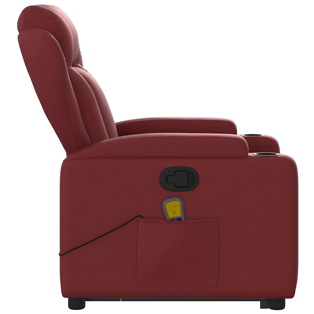 Sta-op-massagestoel verstelbaar kunstleer wijnrood is nu te koop bij PeponiXL, paradijselijk wonen!