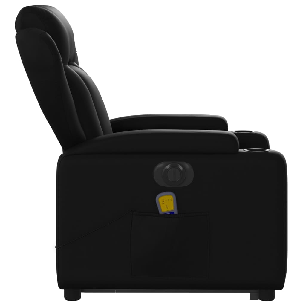 Sta-op-massagestoel elektrisch kunstleer zwart is nu te koop bij PeponiXL, paradijselijk wonen!