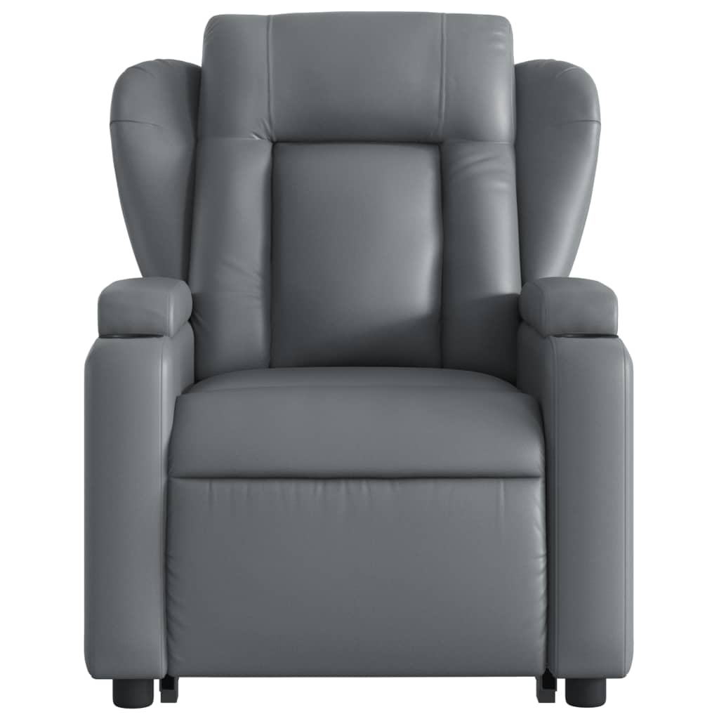 Sta-op-massagestoel elektrisch kunstleer grijs is nu te koop bij PeponiXL, paradijselijk wonen!