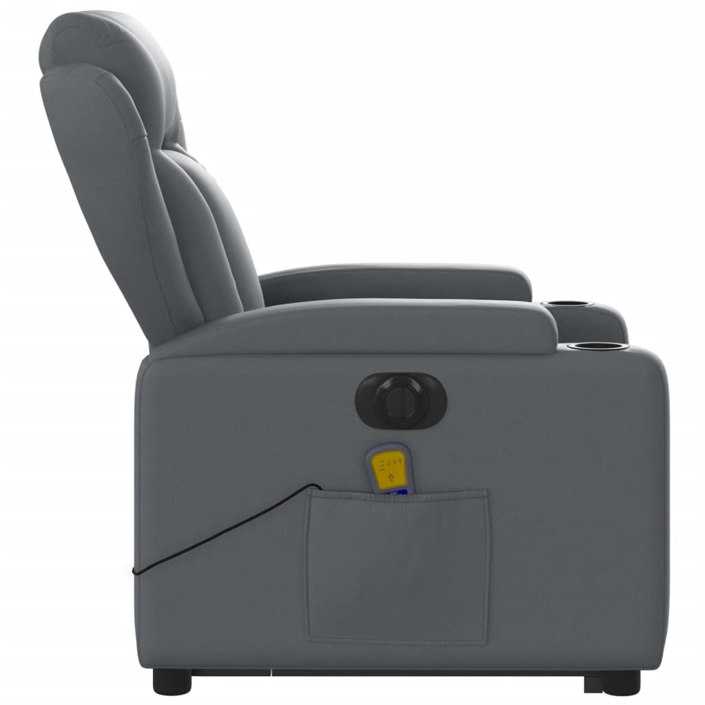 Sta-op-massagestoel elektrisch kunstleer grijs is nu te koop bij PeponiXL, paradijselijk wonen!