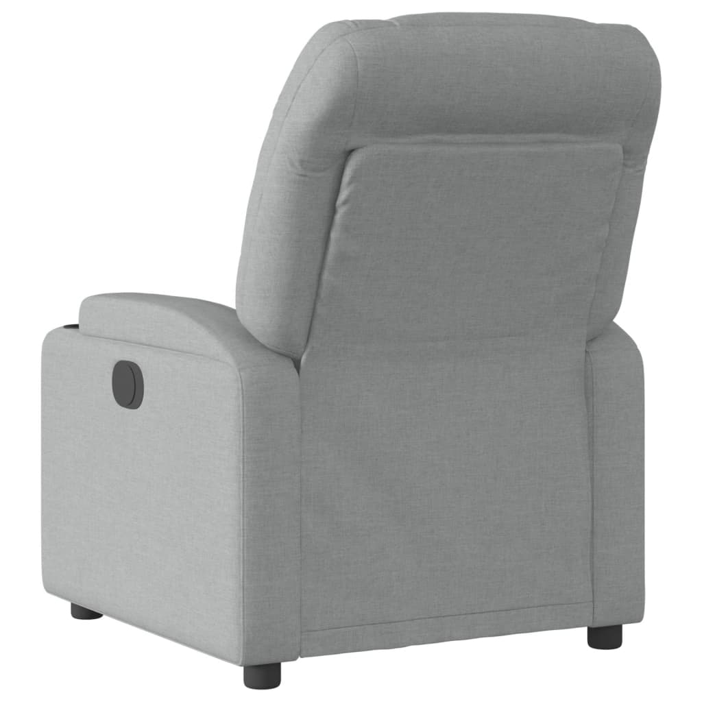 Fauteuil elektrisch verstelbaar stof lichtgrijs is nu te koop bij PeponiXL, paradijselijk wonen!