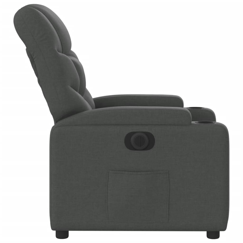 Fauteuil elektrisch verstelbaar stof donkergrijs is nu te koop bij PeponiXL, paradijselijk wonen!