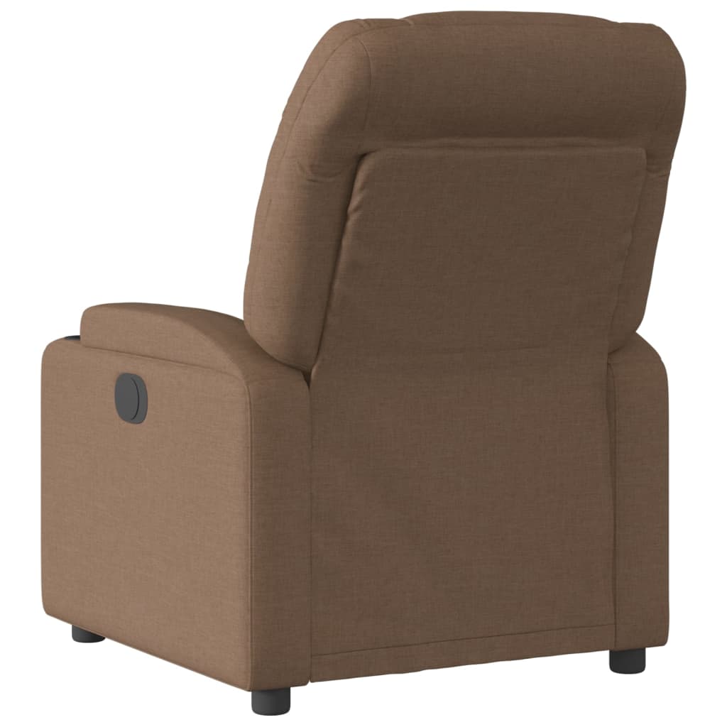 Fauteuil verstelbaar elektrisch stof bruin is nu te koop bij PeponiXL, paradijselijk wonen!