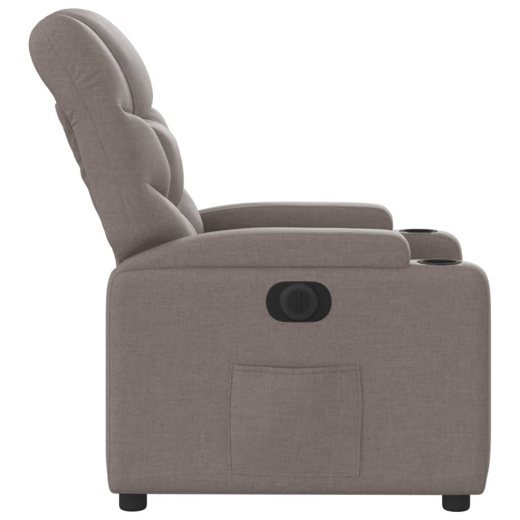 Fauteuil verstelbaar elektrisch stof taupe is nu te koop bij PeponiXL, paradijselijk wonen!