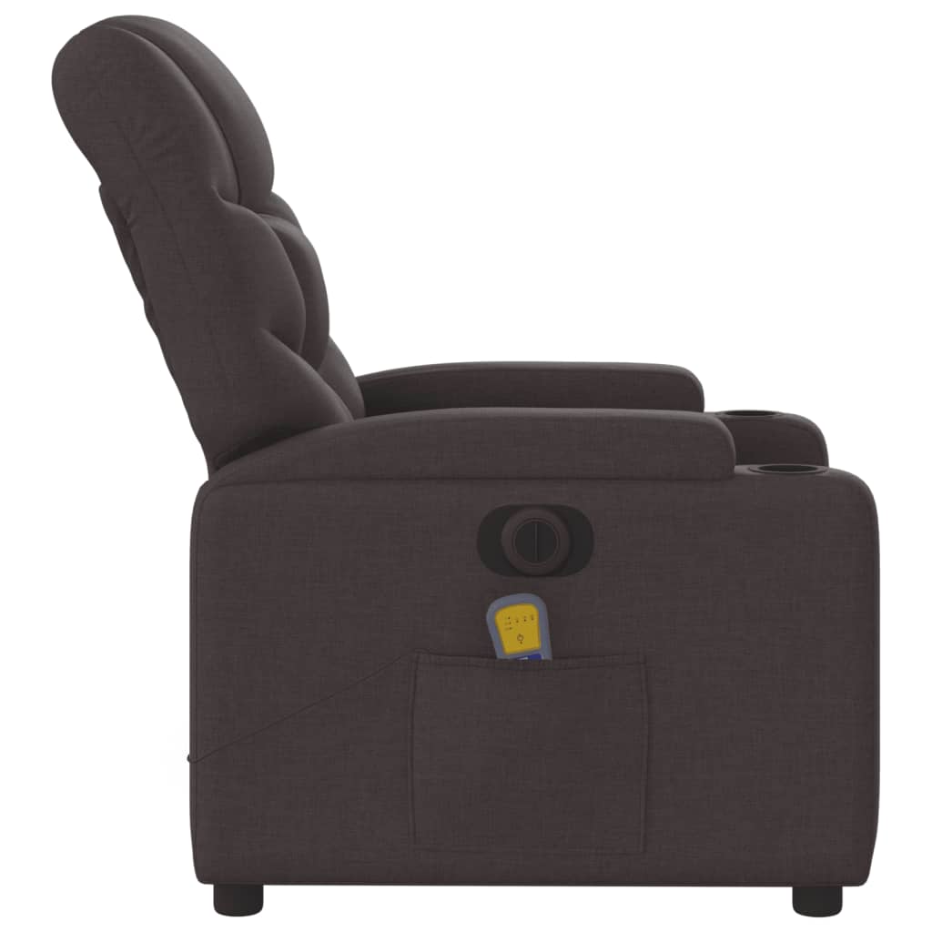 Massagestoel elektrisch verstelbaar stof donkerbruin is nu te koop bij PeponiXL, paradijselijk wonen!