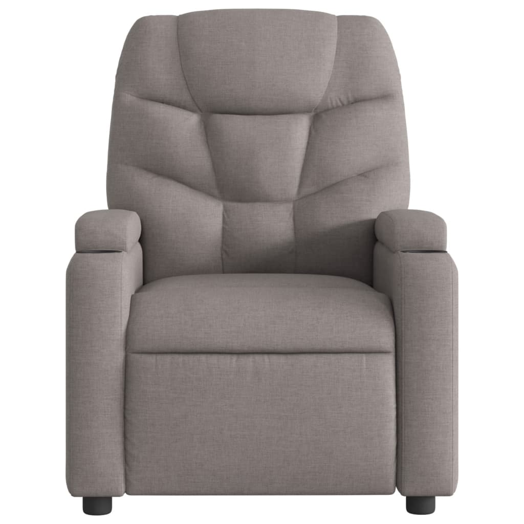 Massagestoel elektrisch verstelbaar stof taupe is nu te koop bij PeponiXL, paradijselijk wonen!