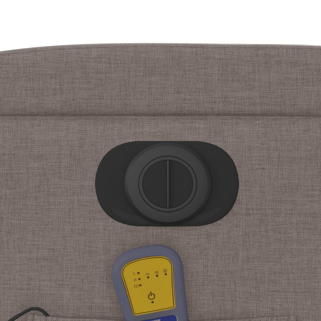 Massagestoel elektrisch verstelbaar stof taupe is nu te koop bij PeponiXL, paradijselijk wonen!