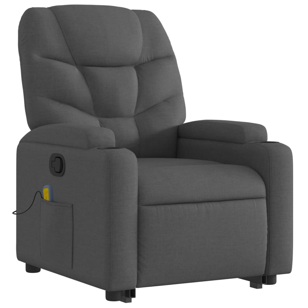 Sta-op-massagestoel verstelbaar stof donkergrijs is nu te koop bij PeponiXL, paradijselijk wonen!