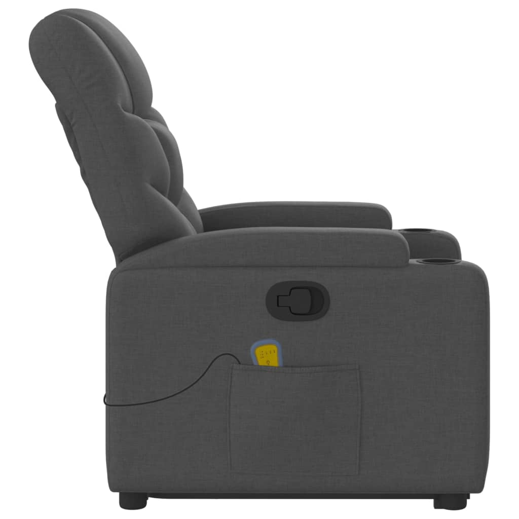 Sta-op-massagestoel verstelbaar stof donkergrijs is nu te koop bij PeponiXL, paradijselijk wonen!