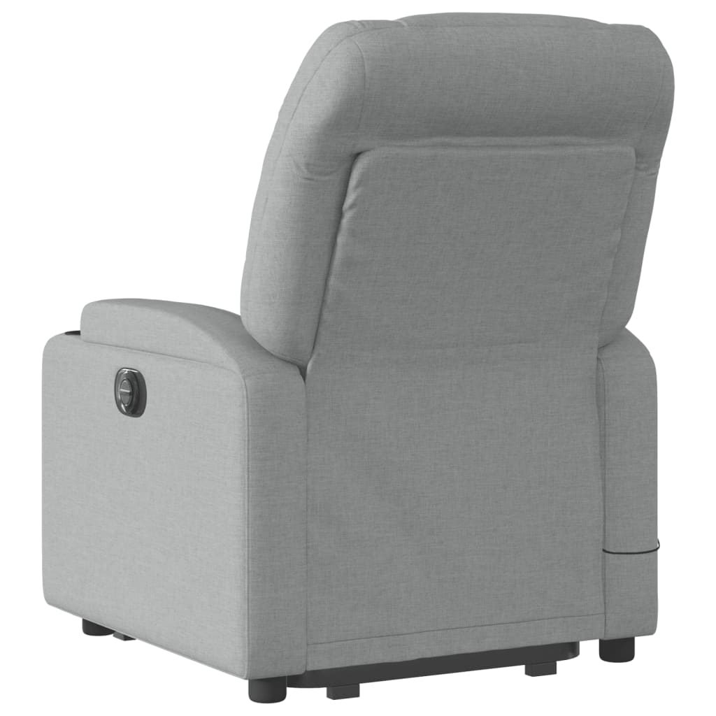 Sta-op-massagestoel elektrisch verstelbaar stof lichtgrijs is nu te koop bij PeponiXL, paradijselijk wonen!