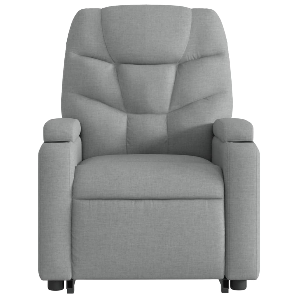 Sta-op-massagestoel elektrisch verstelbaar stof lichtgrijs is nu te koop bij PeponiXL, paradijselijk wonen!