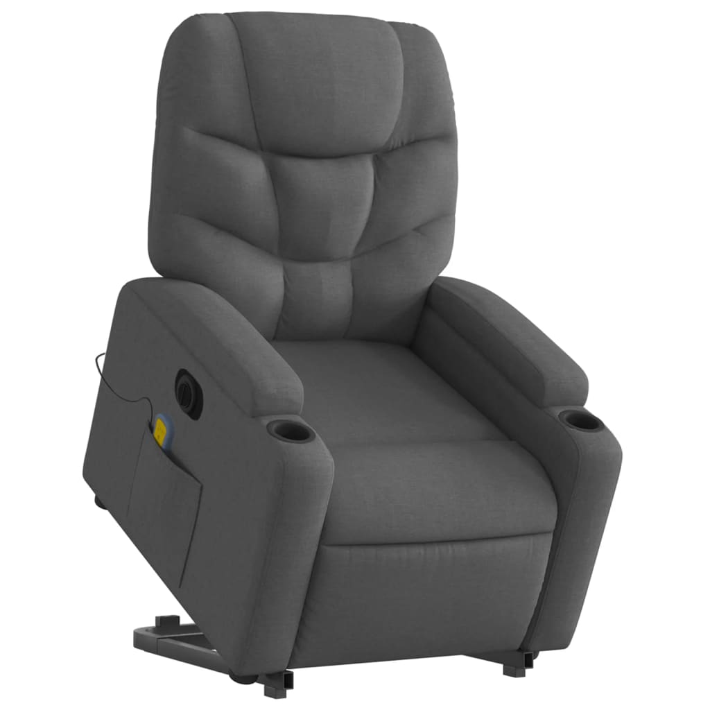 Sta-op-massagestoel elektrisch verstelbaar stof donkergrijs is nu te koop bij PeponiXL, paradijselijk wonen!