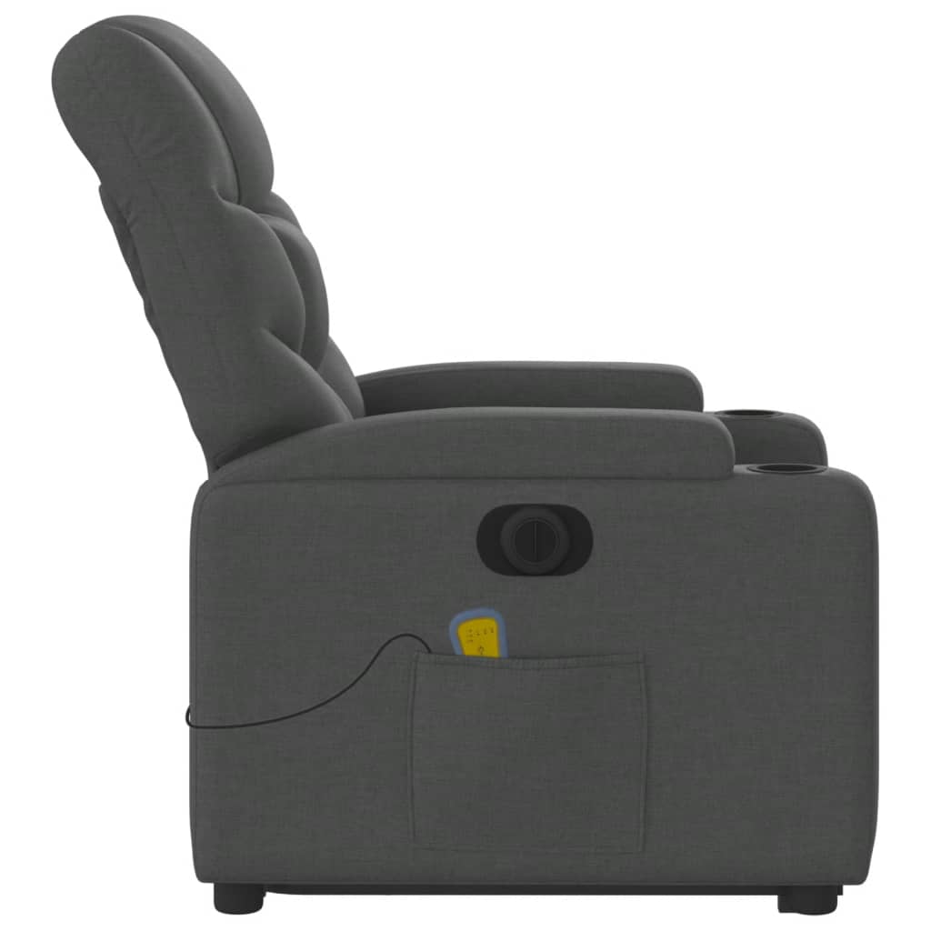 Sta-op-massagestoel elektrisch verstelbaar stof donkergrijs is nu te koop bij PeponiXL, paradijselijk wonen!