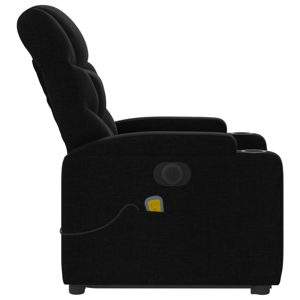 Sta-op-massagestoel elektrisch verstelbaar stof zwart is nu te koop bij PeponiXL, paradijselijk wonen!