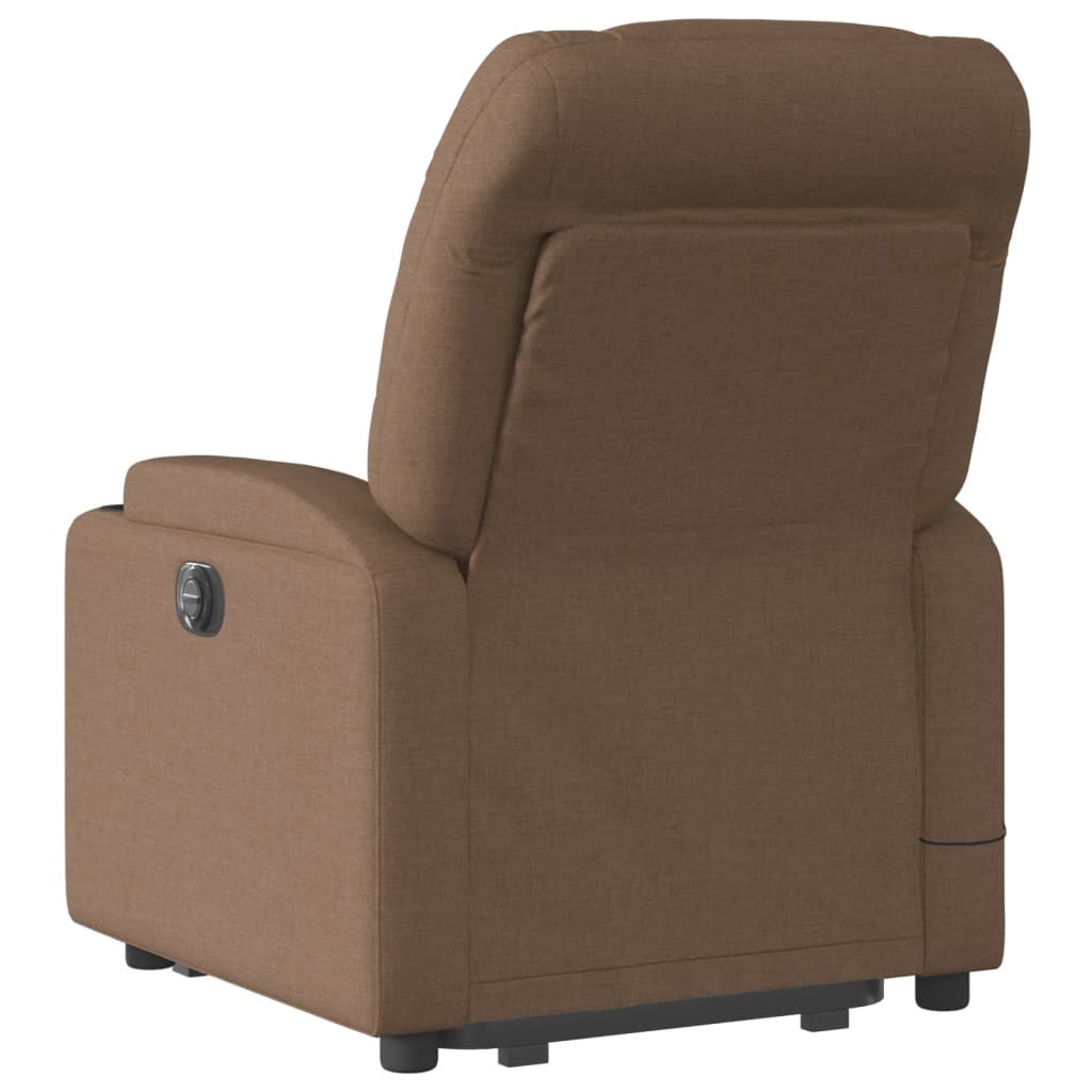 Sta-op-massagestoel elektrisch verstelbaar stof bruin is nu te koop bij PeponiXL, paradijselijk wonen!
