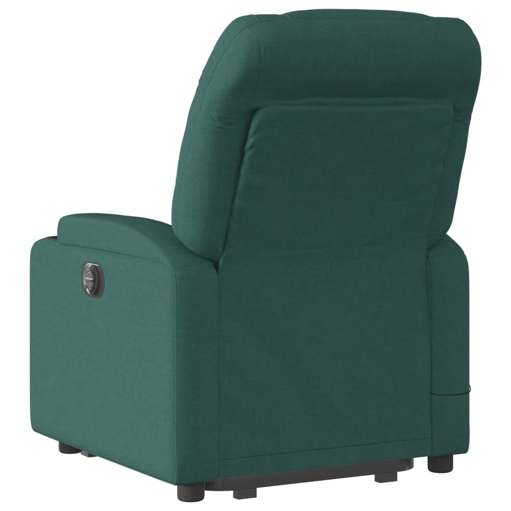 Sta-op-massagestoel elektrisch verstelbaar stof donkergroen is nu te koop bij PeponiXL, paradijselijk wonen!