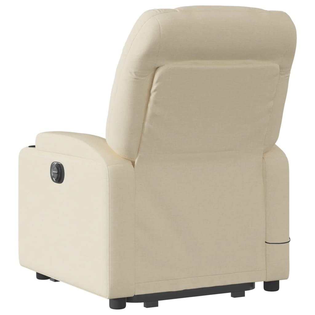 Sta-op-massagestoel elektrisch verstelbaar stof crèmekleurig is nu te koop bij PeponiXL, paradijselijk wonen!