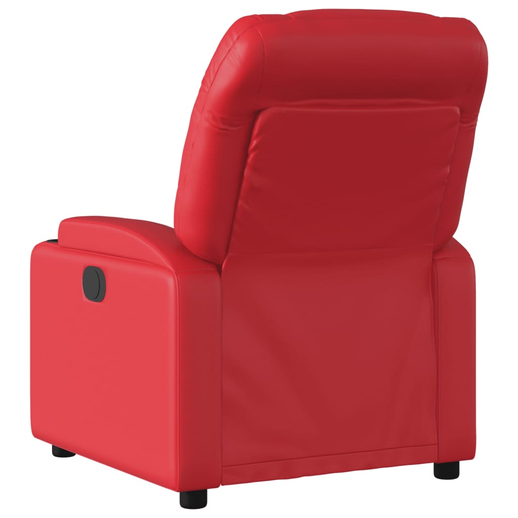 Fauteuil verstelbaar elektrisch kunstleer rood is nu te koop bij PeponiXL, paradijselijk wonen!