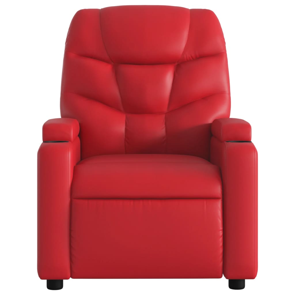 Fauteuil verstelbaar elektrisch kunstleer rood is nu te koop bij PeponiXL, paradijselijk wonen!