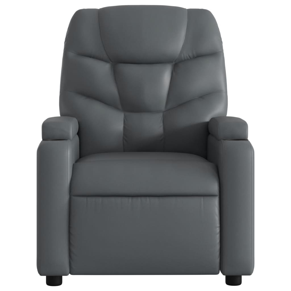 Massagestoel verstelbaar elektrisch kunstleer grijs is nu te koop bij PeponiXL, paradijselijk wonen!