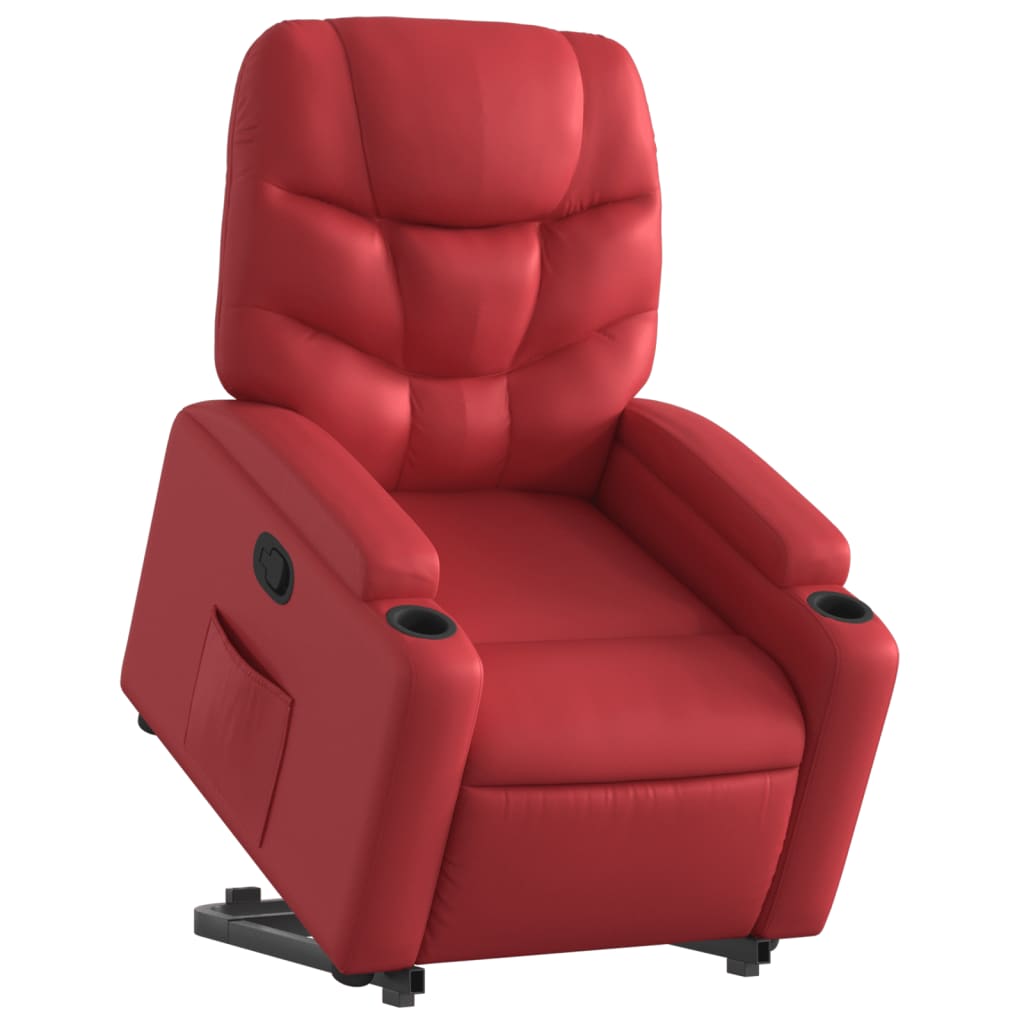 Sta-op-stoel kunstleer rood is nu te koop bij PeponiXL, paradijselijk wonen!