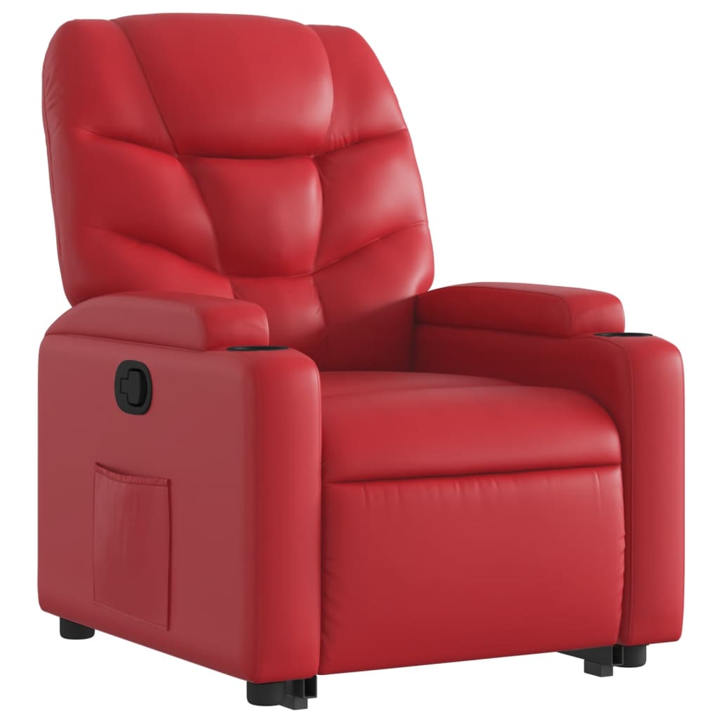 Sta-op-stoel kunstleer rood is nu te koop bij PeponiXL, paradijselijk wonen!