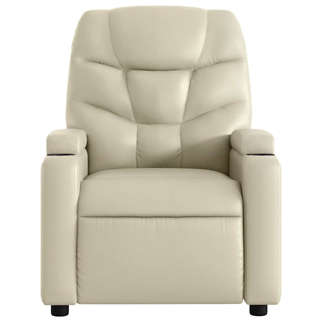 Sta-op-massagestoel elektrisch kunstleer crèmekleurig is nu te koop bij PeponiXL, paradijselijk wonen!