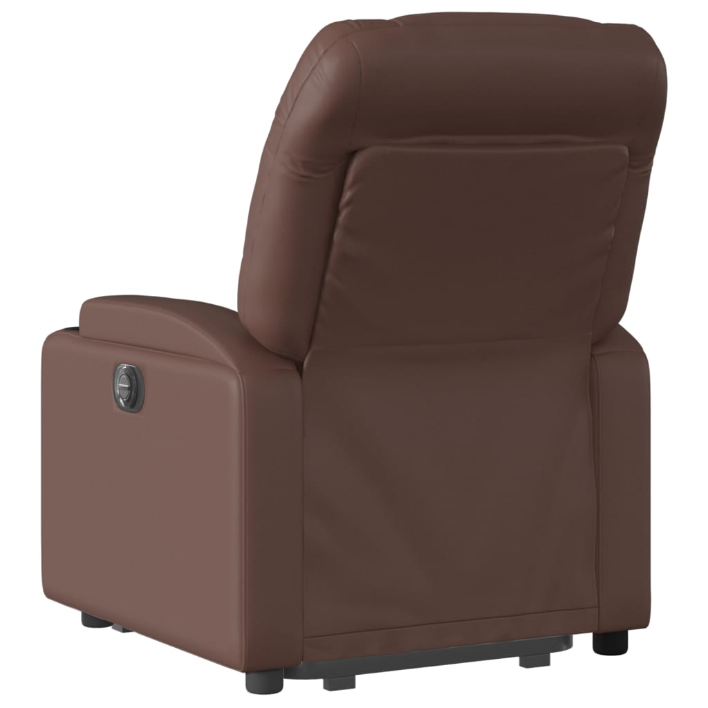 Sta-op-massagestoel elektrisch kunstleer bruin is nu te koop bij PeponiXL, paradijselijk wonen!