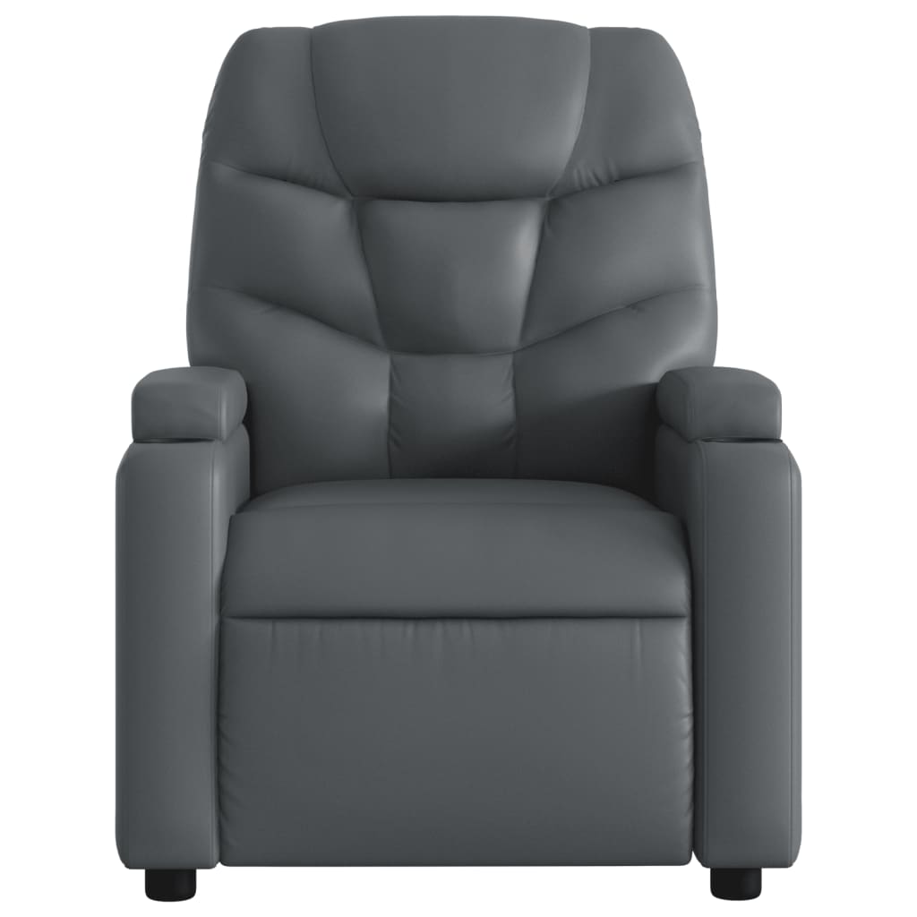 Sta-op-massagestoel elektrisch kunstleer grijs is nu te koop bij PeponiXL, paradijselijk wonen!