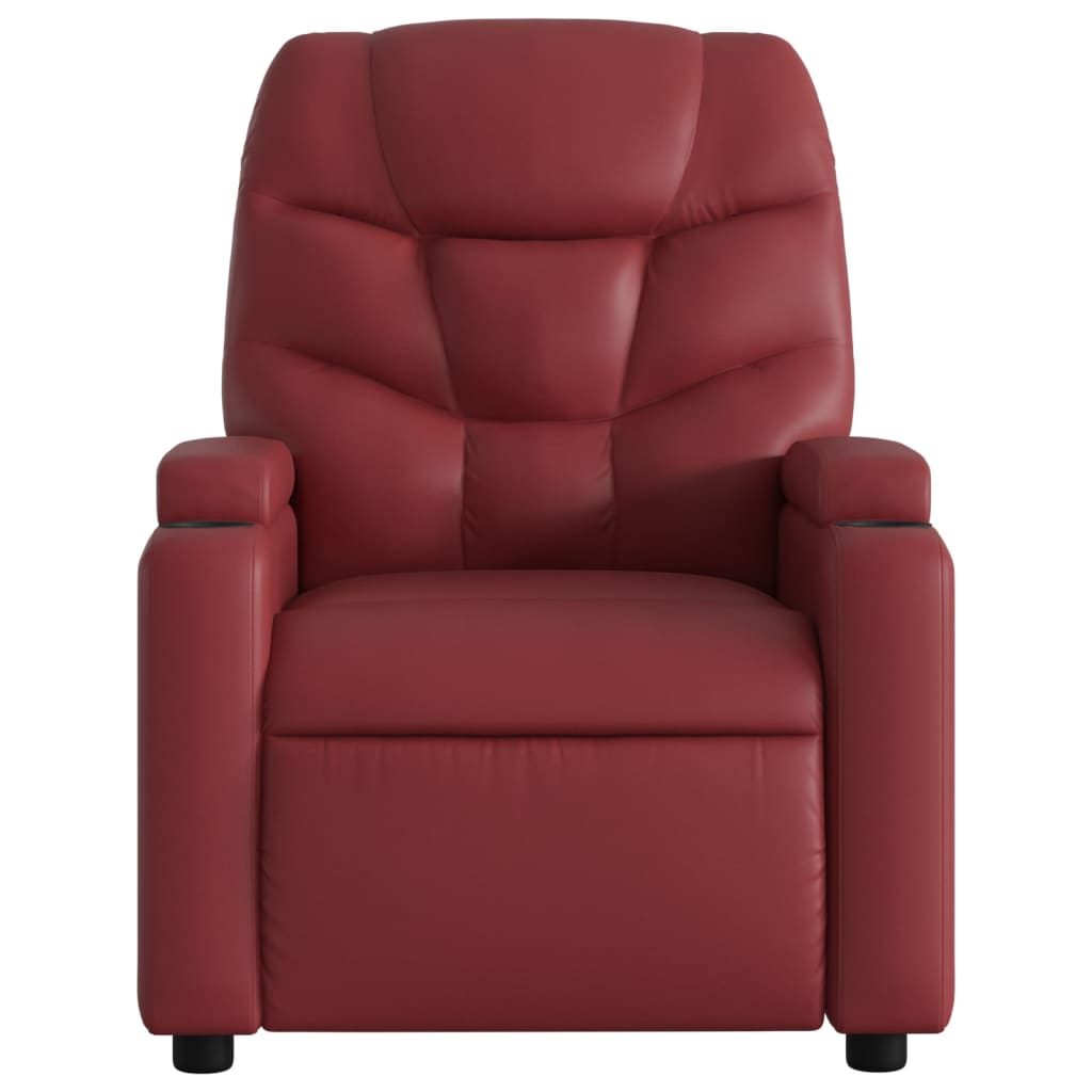 Sta-op-massagestoel elektrisch kunstleer wijnrood is nu te koop bij PeponiXL, paradijselijk wonen!