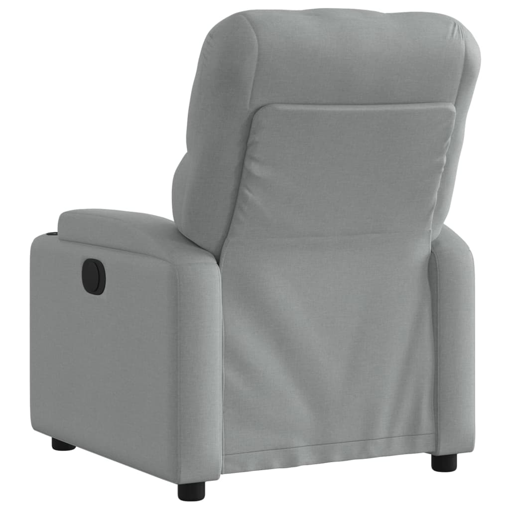 Fauteuil elektrisch verstelbaar stof lichtgrijs is nu te koop bij PeponiXL, paradijselijk wonen!