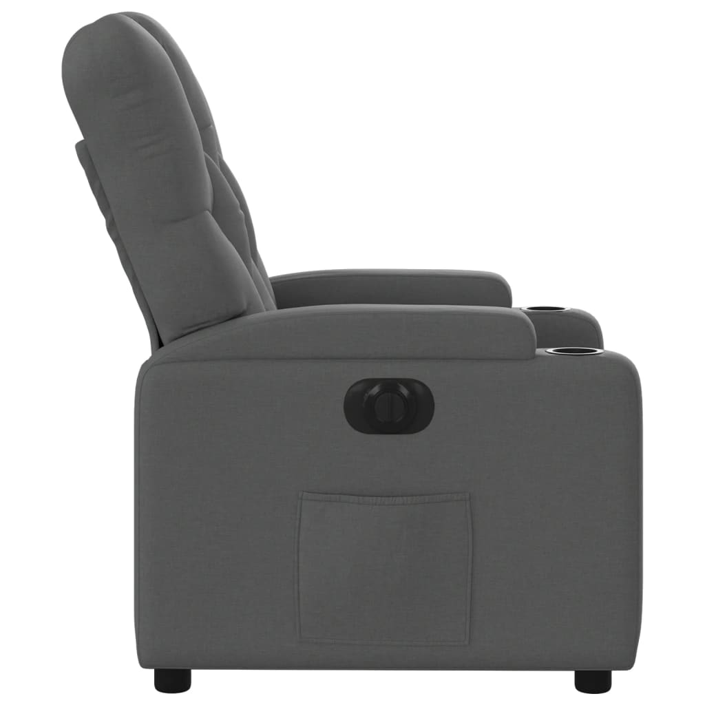 Fauteuil elektrisch verstelbaar stof donkergrijs is nu te koop bij PeponiXL, paradijselijk wonen!