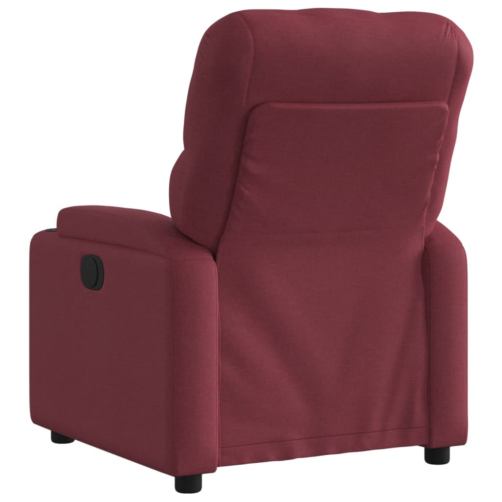 Fauteuil verstelbaar elektrisch stof wijnrood is nu te koop bij PeponiXL, paradijselijk wonen!