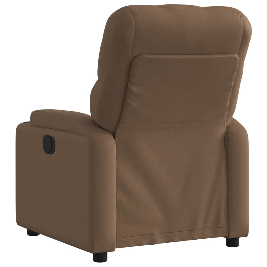 Fauteuil verstelbaar elektrisch stof bruin is nu te koop bij PeponiXL, paradijselijk wonen!